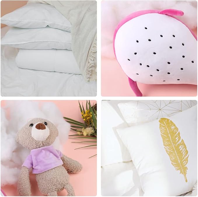BUTUZE 21oz Premium Polyester Fiber Fill, Polyfill Stuffing High Resilience Fiberfill Stuffing for Craft, Crochet Animal, Part Pillow Comforter DIY, Recyclable