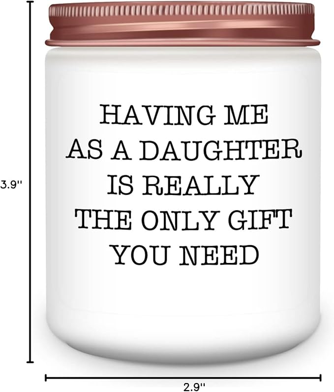 Gifts for Mom Dad from Daughter - Funny Mom Dad Birthday Gift, Mothers Fathers Day Birthday Thanksgiving Christmas Lavender Candles Gifts from Daughter