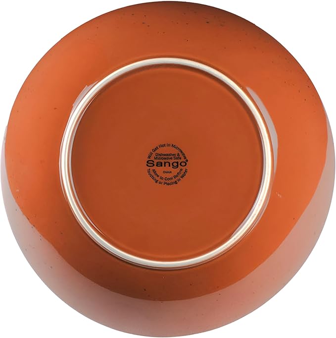 Sango Siterra Painter's Palette Stoneware Pasta Bowls (Set of 4) – Pasta & Serving Bowls, Earthy Reactive Glaze, Multi Assorted Colors, Microwave & Dishwasher Safe, for Everyday Dining & Entertainment
