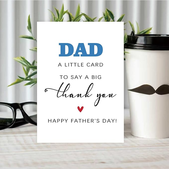 Funny Father‘s Day Gifts for Men, Happy Father Day Gifts from Daughter Son Wife,Thank You Card for Dad Husband On Father Day