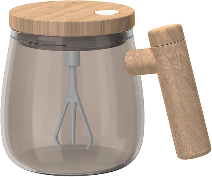 Self Stirring Mug, Electric Mixing Cup Self Stirring Coffee Mug High Borosilicate Glass Mixing Coffee Mug Rotating Home Office Travel Stirring Cup Suitable for Coffee/Milk/Protein Powder