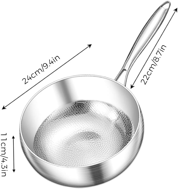 Titanium Frying Pan 10 Inch Non Stick Titanium Skillet with 0 Coating & Hammered Design Safe Cookware for Induction Gas & Electric Stoves Frying Pan Skillet Pa