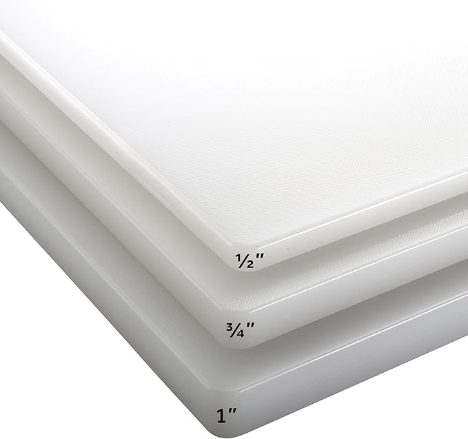 Winco CBWT-1218 Cutting Board, 12 by 18 by 1/2-Inch, White