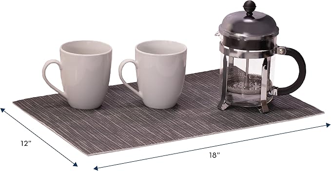S&T INC. Coffee Mat, Absorbent Bar Mat for Coffee Maker and Espresso Machine, 12 Inches x 18 Inches, House Blend Print, 1 Pack