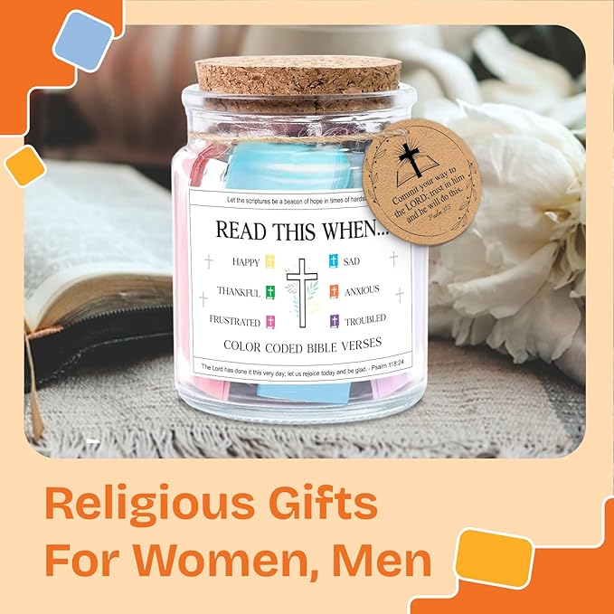 NewEleven Mothers Day Gifts For Women - Christian Gift For Her, Friends - Confirmation Gifts for Boys, Girls - Inspirational, Birthday Gift From Bestie, Family, Coworker - Bible Verse Jar