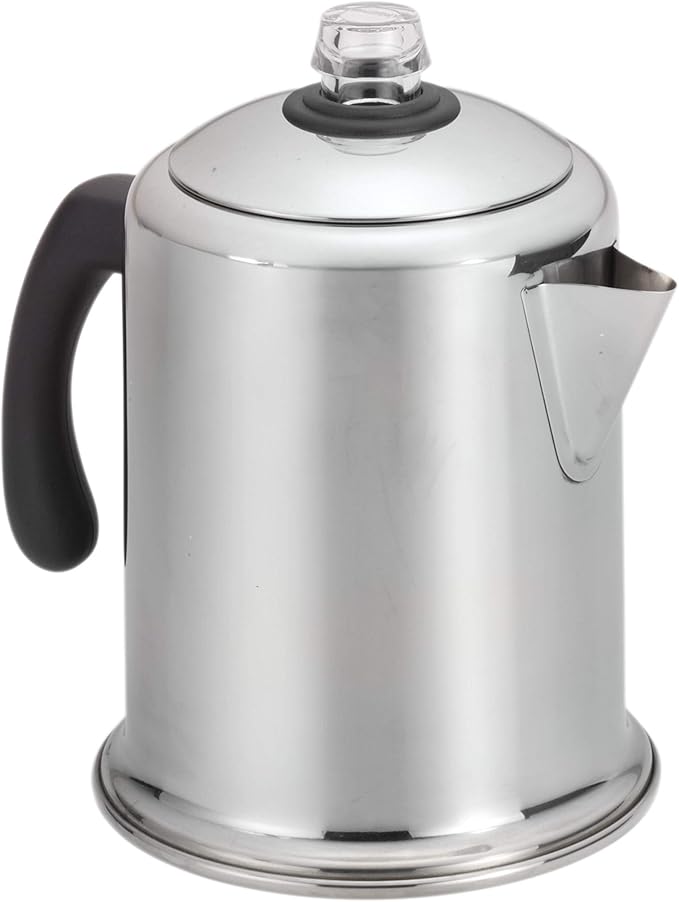 Farberware Classic Yosemite Stainless Steel Stovetop Coffee Percolator - 8 Cup, Silver
