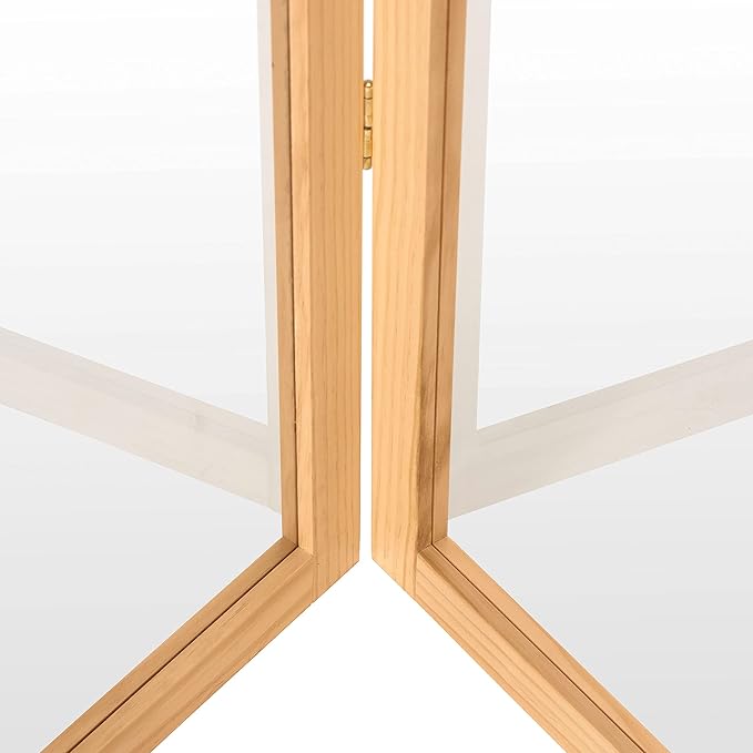 4 ft. Short Clear Plastic Partition Natural 4 Panel