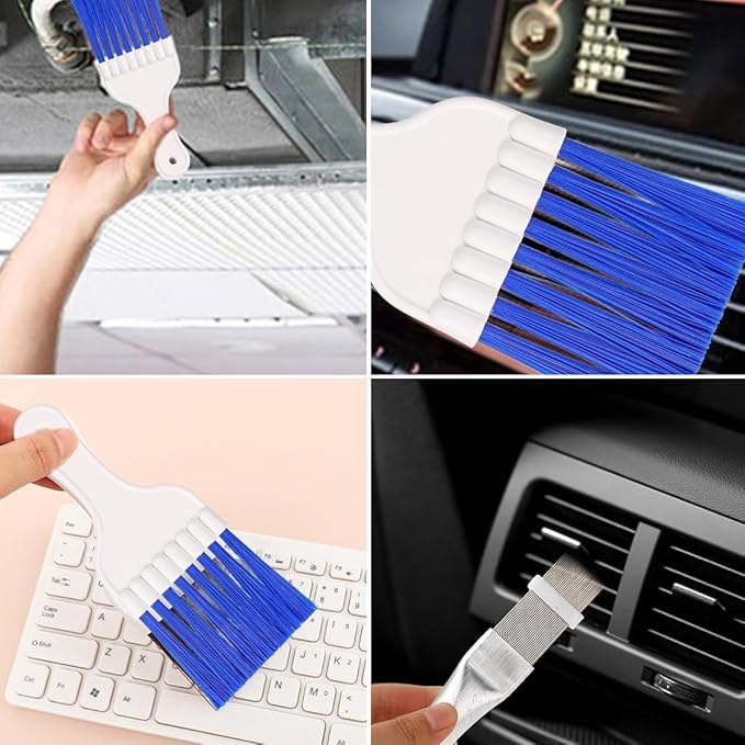 Air Conditioner Condenser Fin Cleaning Brush Stainless Steel Coil Condenser Brush AC Fin Comb Refrigerator Coil Cleaning Whisk Brush Evaporator Radiator Repair Tool