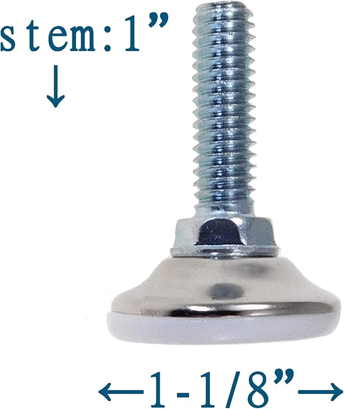 Table Legs Furniture Feet Chair Glides Adjustable Legs Nylon Base 8 Pack 1/4-20 Foot Levelers Leveling Feet Furniture Levelers Feet for Furniture Table Leg Levelers Heavy Duty Super-Deals-Shop