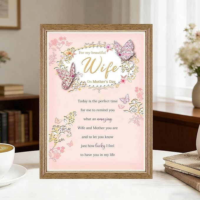 Mother’s Day Card for Wife, Mothers Day Gifts from Husband, Mothers Day Gifts for Wife from Husband