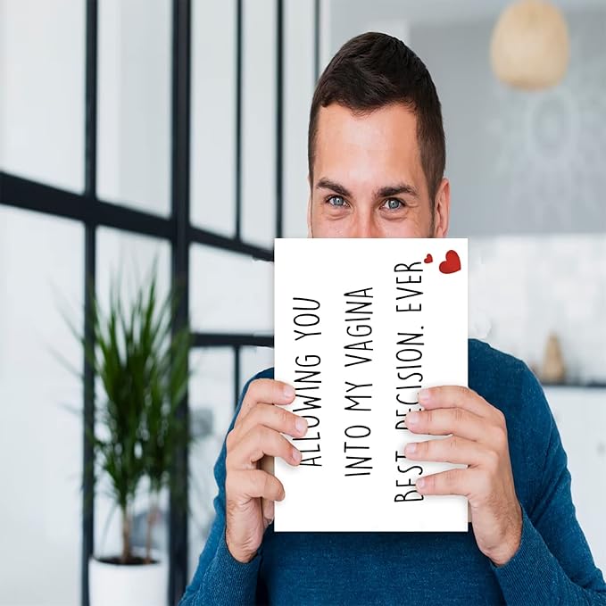 Naughty Father s Day Cards Gifts for Husband, Romantic First Father Day Card from Wife, Dirty Fathers Day Gift from Girlfriend, Anniversary Card, Valentine'S Day Card