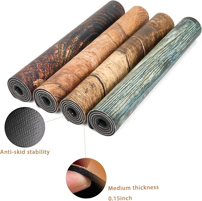 Coffee Mat 19x12 Inch, Wood Grain Coffee Bar Accessories, Absorbent Hide Stain Rubber Backed Dish Drying Mat for Kitchen Counter, Mats for Countertops, Under Coffee Maker Machine Pot Espresso Staion