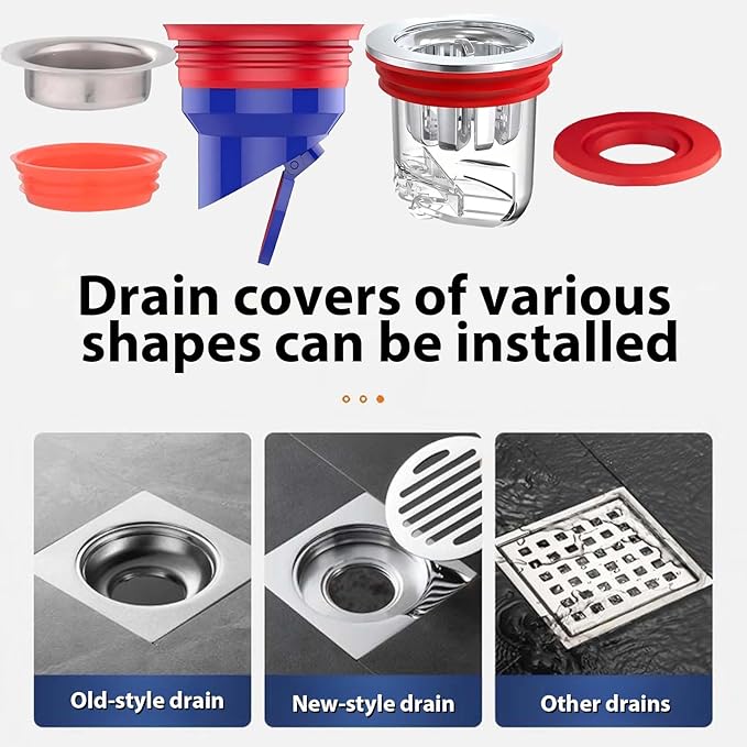 2 PCS Floor Drain Odor Stopper, FRIVASTIC Washer Drain Hose Seal, Sewer Gas Stopper, Drains Backflow Preventer, Washing Machine Drains Hose Seal, Backflow Preventer, Shower Plug