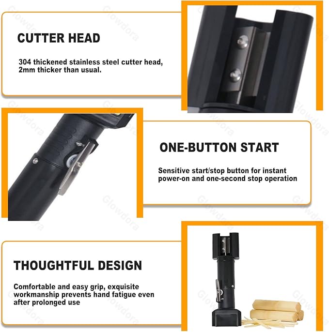 Electric Sugarcane Peeling Machine, Automatic Sugar Cane Peeler with Abs Shell, Portable Handheld Sugarcane Cutter & Peeler Tool for Home Kitchen, Black