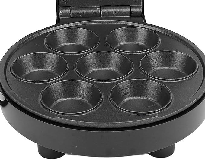 Cupcake Maker Mini Donut Maker Non Stick Cool Touch Electric Donut Maker Double Heated Makes 7 Cupcakes Perfect for Breakfast Snacks and Desserts(US Plug 110V)