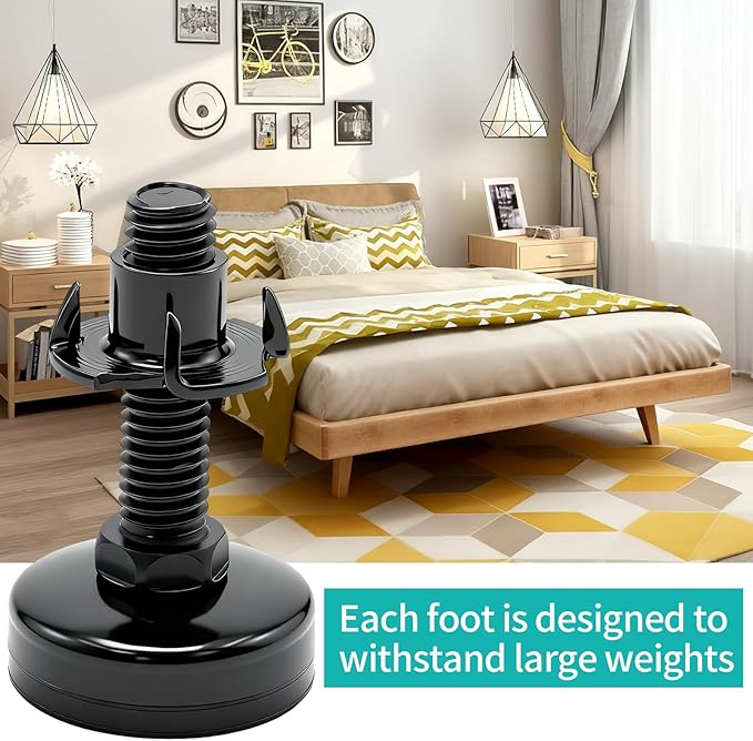 Heavy-Duty Furniture Adjustable Feet, Corrosion-Resistant Levelers, Suitable for Tables, Cabinets, Chairs, Sofas, Workbenches, and Other Heavy-Duty Furniture (24 Pack)