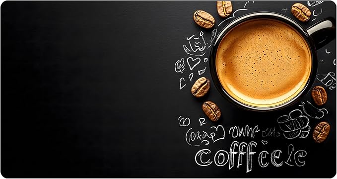 Coffee Mat 17"x32" - Extra Large Absorbent Non Slip Dish Drying Mat,Coffee Bar Accessories,Kitchen Counter Protector for Coffeemaker, Sink, Dining Decor