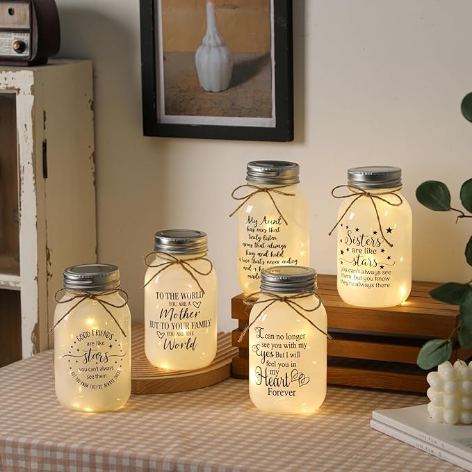 Maracco Mothers Day Gifts for Mom from Daughter and Son, 30oz Large Mason Jar Night Lights for Mom, Thank You Mama, Birthday Gifts for Mother, I Love You Mama Gift