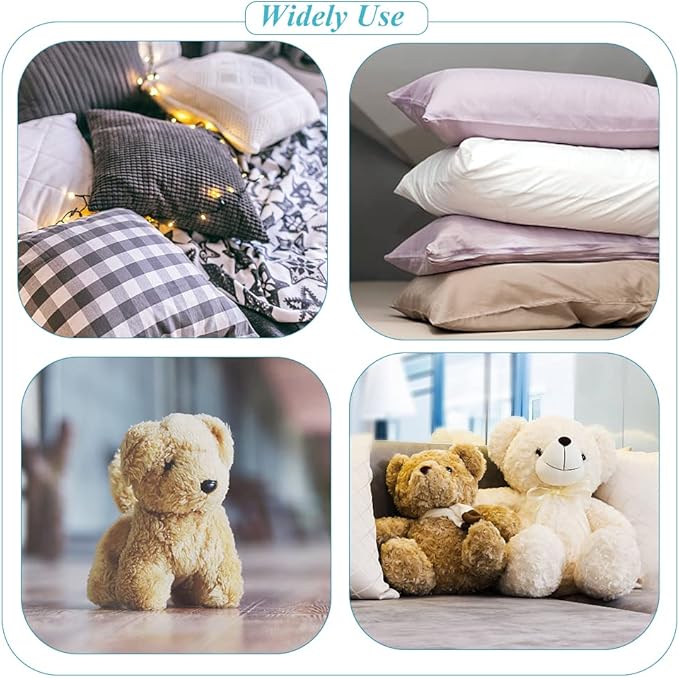 BUTUZE Polyester Fiber, Premium Fiber Fill, High Resilience Fill Fiber, Stuffing for Small Dolls Part Pillow Comforter DIY, 5.3oz, Recyclable (Natural White, 150g)