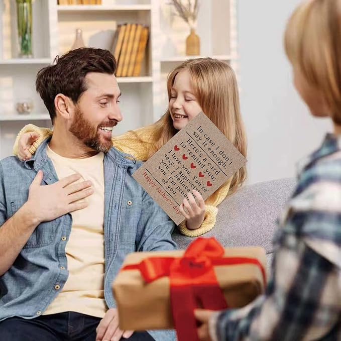 Sweet Fathers Day Cards Gifts for Boyfriend Husband, Happy Father's Day Cards Gifts from Wife Girlfriend, Wonderful Father's Day Card to My Favorite Father, Love Card