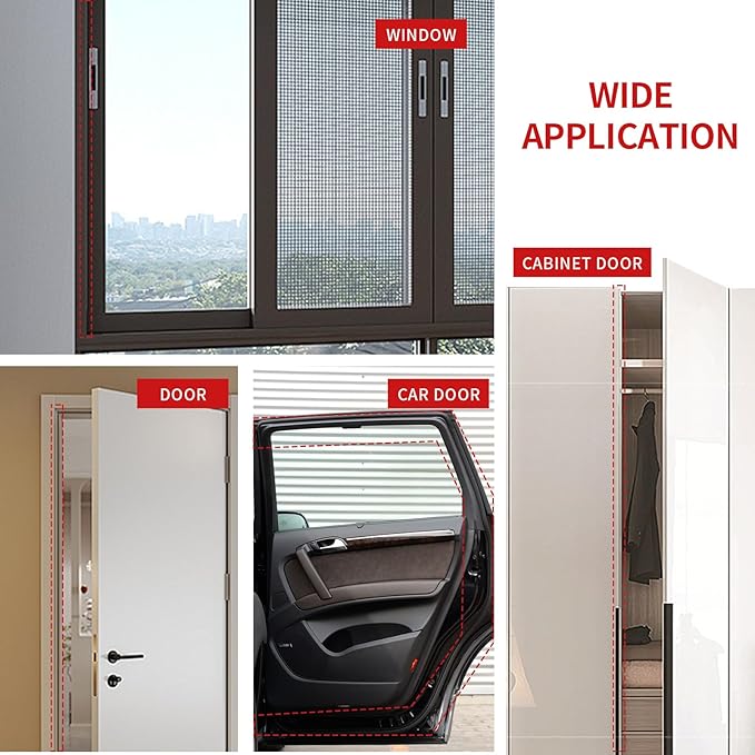 40 Feet Kerf Door Weather Stripping Door Seal, Long Reach V-Shaped Door Seal Strip for Door Frame Door Weatherstripping Insulation Strip Door Soundproofing for Large Gap(Brown)