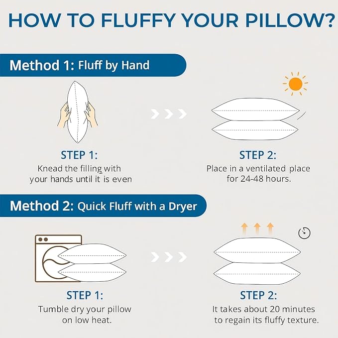 Sasttie Firm Pillows Queen Size Set of 2, Bed Pillows for Side, Back, and Stomach Sleepers - Oeko-Tex Certified Down Alternative Plump Filling - Hotel Quality and Machine Washable, 2 Pack