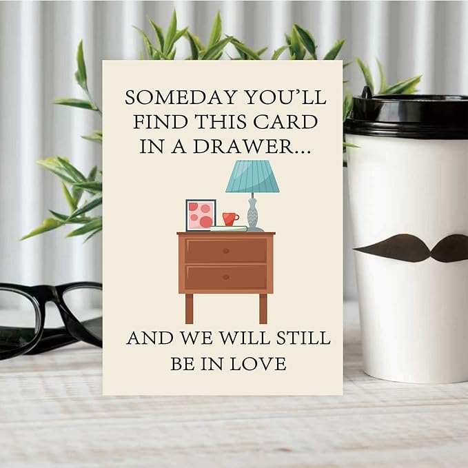 Romantic Fathers Day Card Gifts for Husband Boyfriend Fiance, Funny Father's Day Card from Wife Girlfriend Fiancee, Happy Fathers Day Decorations