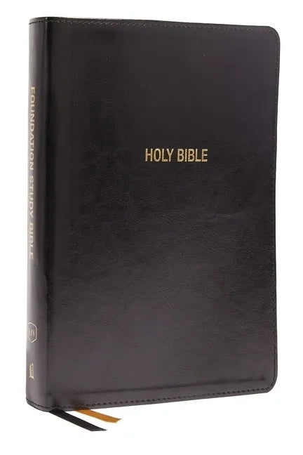 Kjv, Foundation Study Bible, Large Print, Leathersoft, Black, Red Letter, Comfort Print: Holy Bible, King James Version - Imitation Leather
