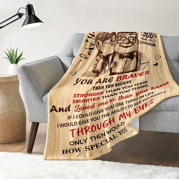 Mothers Day Blanket Gifts for Wife from Husband - Wedding Anniversary Romantic Gifts for Women - Wife Birthday Gift Ideas - I Love You Gift for Her - to My Wife Blanket 50"x60"