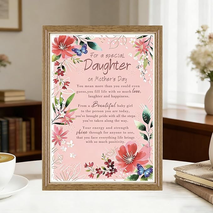 Happy Mothers Day Card Gifts for Daughter, Daughter Mother's Day Card, Mothers Day Gift to My Daughters from Mom