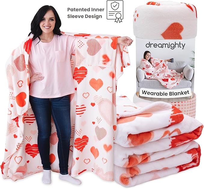 Super Blanky Wearable Blankets for Women, Adult Wearable Blanket Men, Mother's Day Gifts for Her, Wife Birthday Gift Ideas