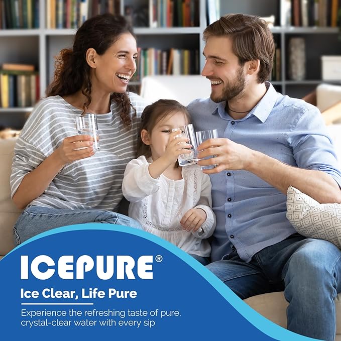 ICEPURE 4396508 Refrigerator Water Filter Replacement for Whirlpool EDR5RXD1, EveryDrop Filter 5, PUR W10186668, NLC240V, 4396510, 4396508P, 4392857, RWF0500A 5PACK