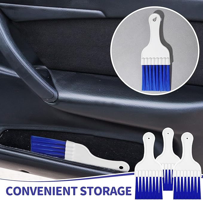 Boao 48 Packs Coil Brush Air Conditioner Condenser Refrigerator Cleaning HVAC Coil Cleaner Small Plastic Whisk Brush (Blue)