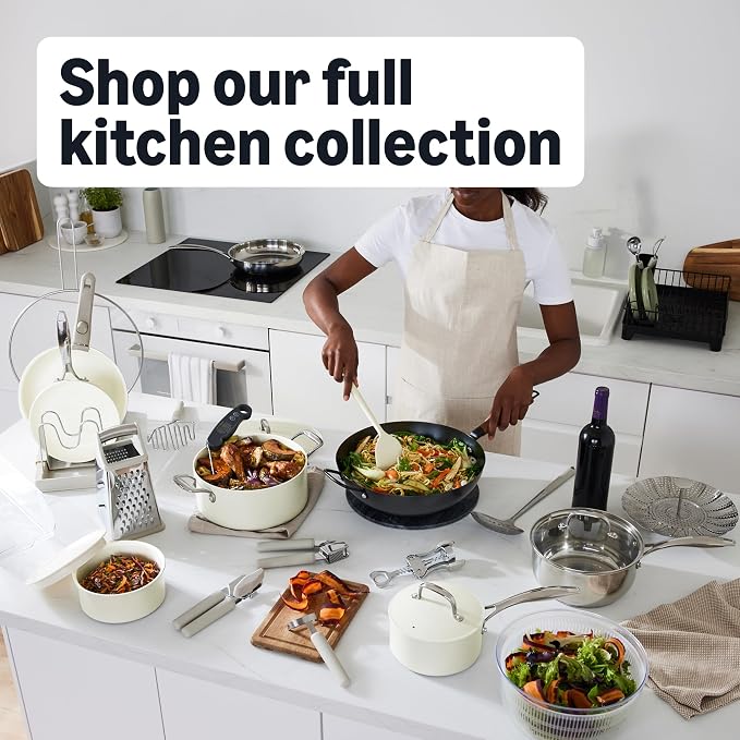 Amazon Basics Enameled Cast Iron Dutch Oven Pot with Lid, Round, Dual Handles, Heavy-Duty, Oven Safe for Stews, Roasting, Baking, 7.3-Quart, Gray