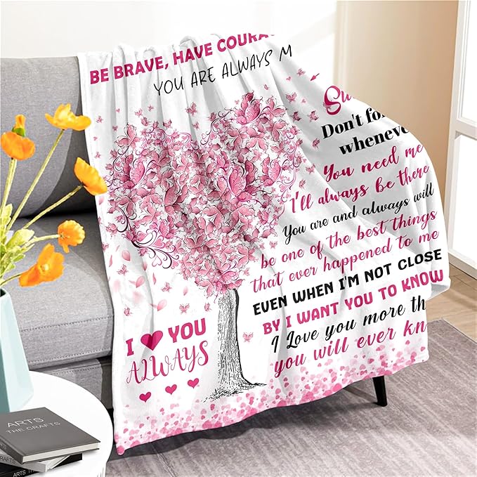 BAOERN Granddaughter Gifts from Grandma Grandpa - Mothers Day Blanket Gifts for Granddaughter - Granddaughters Birthday Gift - Gift for Teen Girls & Kids - to My Granddaughters Blanket 50"x60"