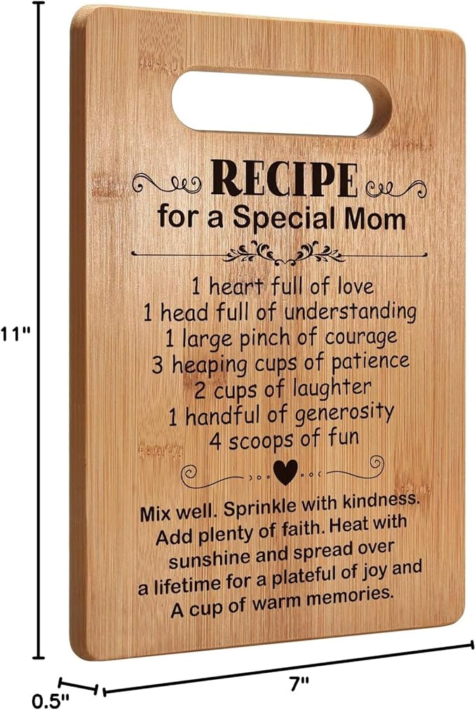 Mom Gifts from Daughter Son Mothers Day, Mother Cutting Board Gift, Cute Mom Gifts from Daughter Son, Birthday Gifts for Mom, Mom Gift for Valentines Day