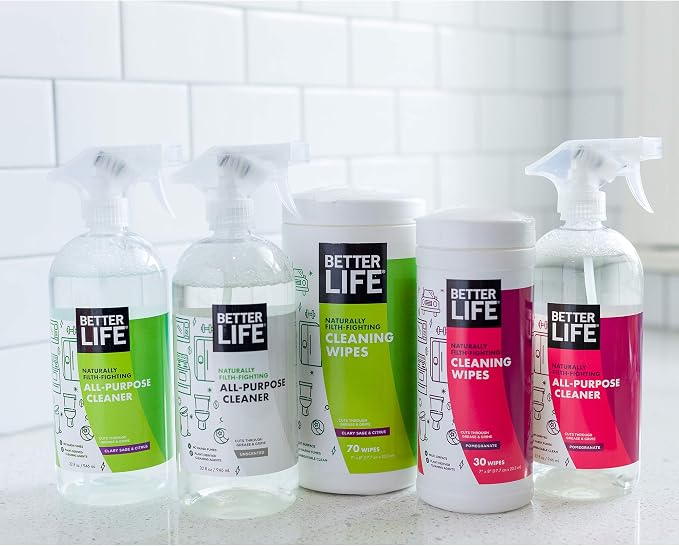 Better Life All Purpose Cleaner - Multipurpose Home and Kitchen Cleaning Spray for Glass, Countertops, Appliances, Upholstery & More - Multi-surface Spray Cleaner - 32oz Unscented