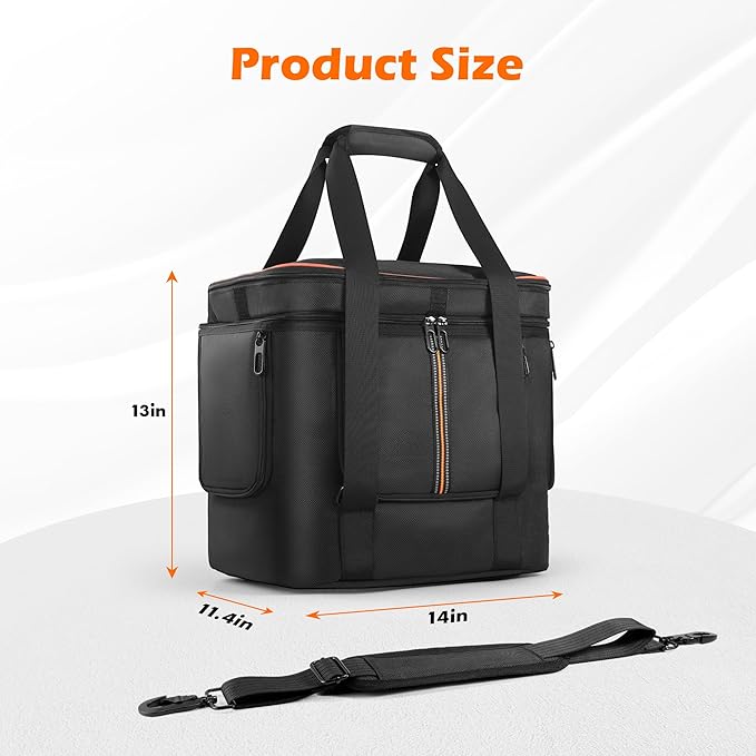 Portable Power Station Carrying Bag Compatible with Jackery Explorer 2000 V2, Travel Storage Case with Quick-Acess Window, Convenient for Camping, Hiking, Home Use