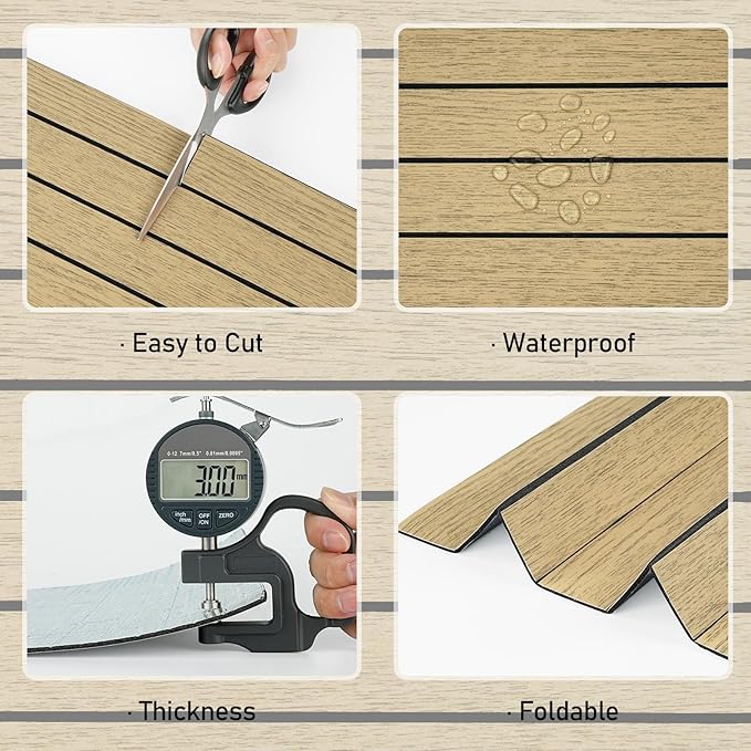 Wallercity 3D Wood Brown Wall Panels Peel and Stick Faux Wood Slat Decorative Wall Panels for Ceiling Self Adhesive Woodgrain Soundproof Foam Walls Paneling for Bedroom Counter Door Decor 11.7"x118"