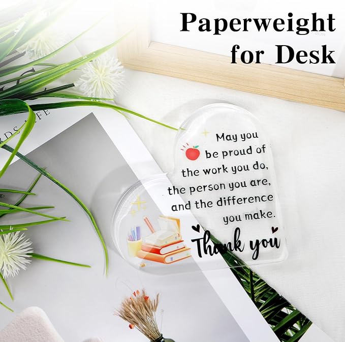 Teacher Appreciation Gifts, Teacher Gifts for Women, End of Year Teachers Gift, Thank You Teacher Gift for Birthday Valentines Day Teacher Christmas Gifts from Student Desk Home Office Decor