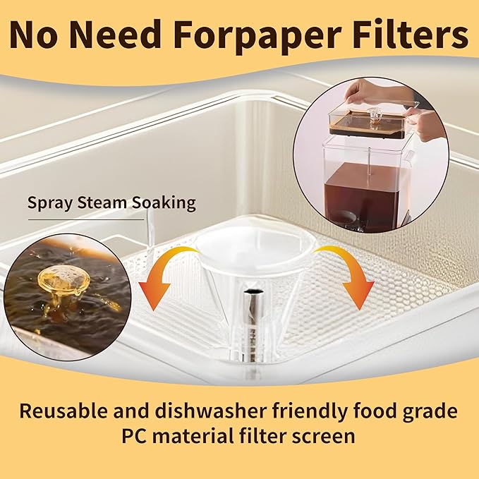 Commercial Coffee Urn Hot Beverage Dispenser Coffee Maker, Food-grade Plastic 10 L 65 Cups, Hot Chocolate Machine, Electric Percolator for Catering Hot Water for Hot Cocoa, Drink, Tea, Juice