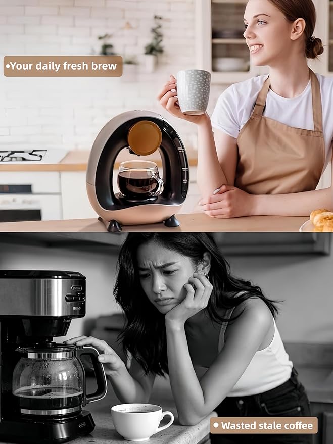 3 in 1 Single Serve Coffee Maker for K Cup, Ground and Tea Leaves, Grey Mini K Cup Coffee Brewer with One Button Operation,1400W 20s Fast Heating,Small Spaces for Bedroom/Dorms/Office/Kitchen