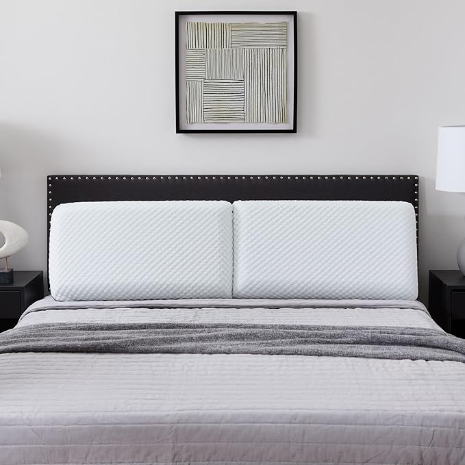 WEEKENDER Gel Memory Foam Pillow - Standard Size - 2-Pack - Medium Firm Feel - Neck & Shoulder Support - For Back & Side Sleepers - Home, Hotel, & Hospital Essentials