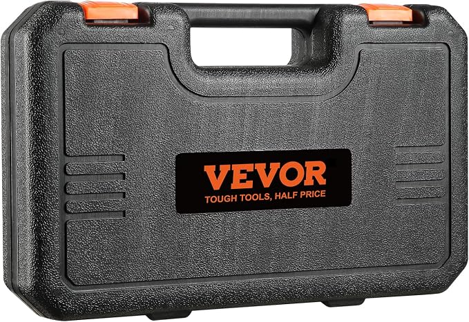 VEVOR 1/2" Drive Impact Socket Set, 23 Piece Socket Set SAE (7/16" -1")& Metric (13-24mm)6 Point Cr-V Alloy Steel for Auto Repair with Ratchet Handle Rugged Construction Storage Case