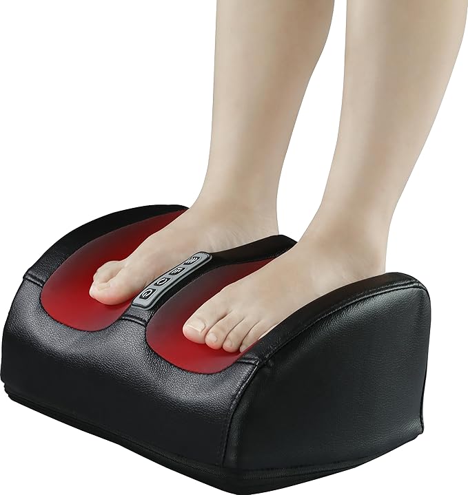 LINGTENG Shiatsu Foot Massager with Heat, FSA Eligible HSA Foot Massager for Foot Massage and Calf Massage, Foot and Calf Massager with Roller, Gifts for Mom & Dad, Fathers & Mothers Day Gifts