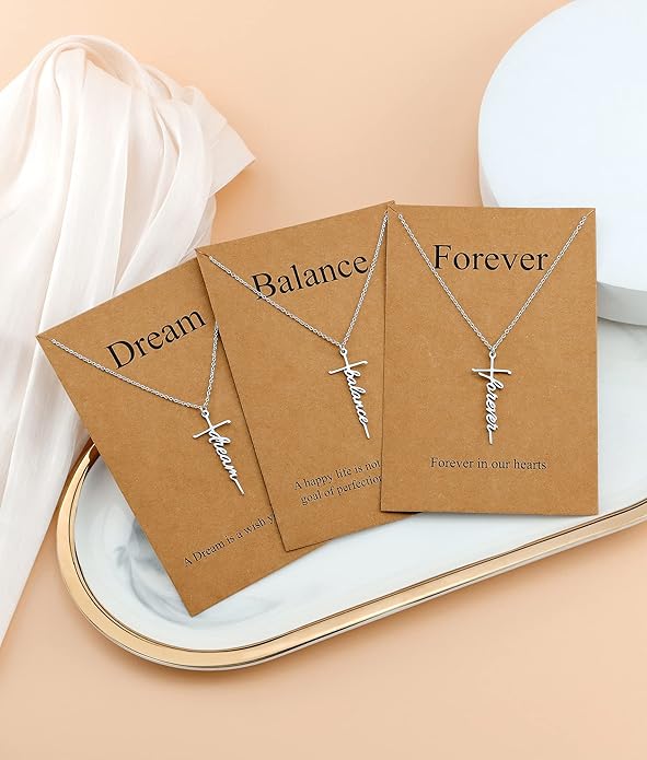 Lcherry Faith Cross Pendant Necklace for Women Religious Christian Jewelry Mother's Day Gifts for Women
