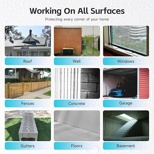 Transparent Waterproof Coating, Indoor & Outdoor Sealant, Invisible Waterproof Agent, Water-Based Clear Sealant for Roofs, Walls, Bathroom, Kitchen, Garden, Invisible Leak Repair Coating (16 floz)