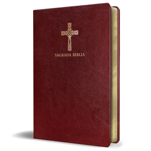 Biblia Catica En Espal. S匇il Piel Vinotinto, Tama Compacto / Catholic Bible. Spanish-Language, Leathersoft, Wine, Compact - Hardcover