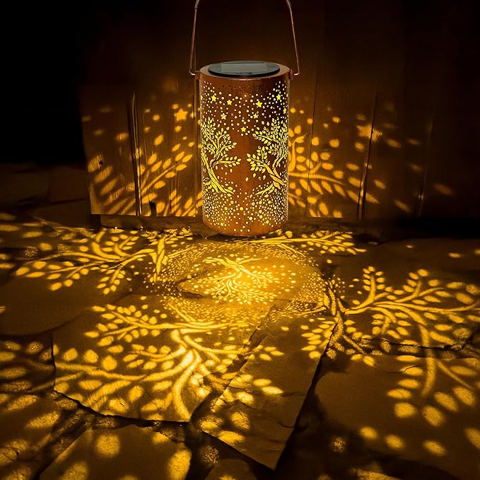ANYTALK Tree of Life Solar Lanterns Outdoor Waterproof, Birthday Gifts for Women Mom Grandma, Hanging Solar Lights for Yard, Patio, Porch, Garden Decor, Christmas Gifts for Her/Him