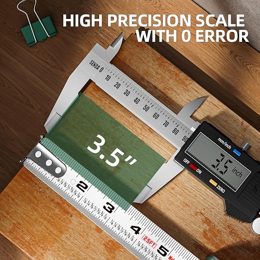 SENDA 4 Pack Tape Measure 16Ft - Heavy Duty Tape Measure with 25mm Wide with Three Stops, High Precision Measuring Tape Retractable Measuring Tape, Rubber for Comfortable Grip, Fraction Markings